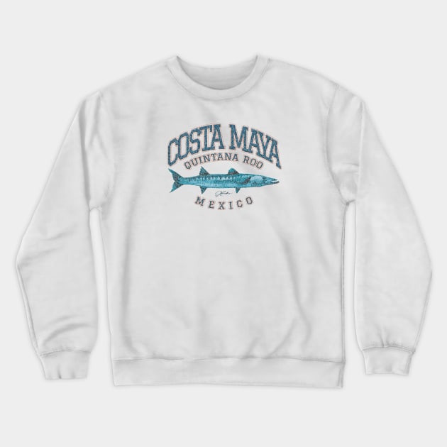 Costa Maya, Quintana Roo, Mexico, Great Barracuda Crewneck Sweatshirt by jcombs